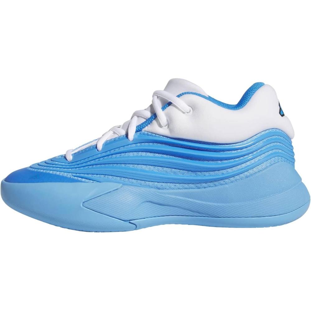 imageadidas UnisexChild Dame X Basketball SneakerSemi Blue BurstWhite