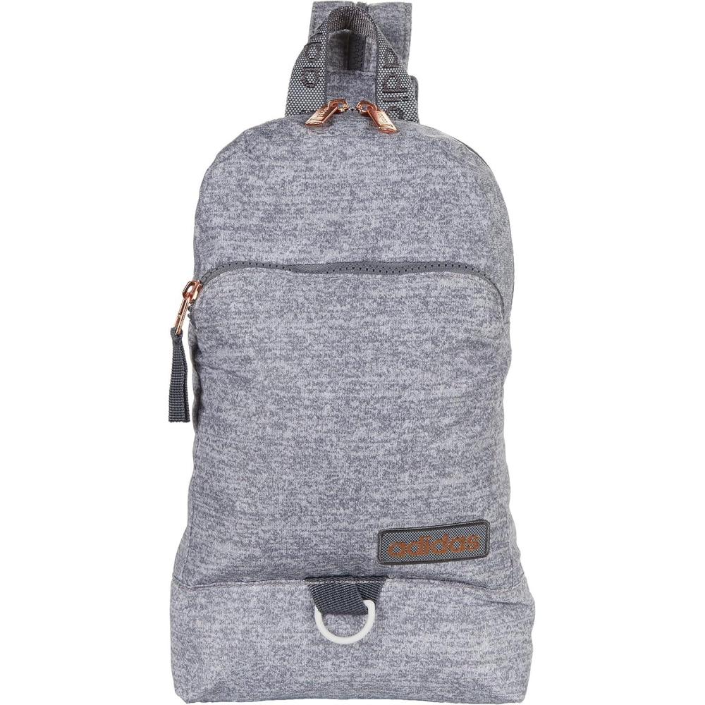 imageadidas Womens Essentials Convertible Crossbody Sling BagJersey GreyRose GoldOnix Grey
