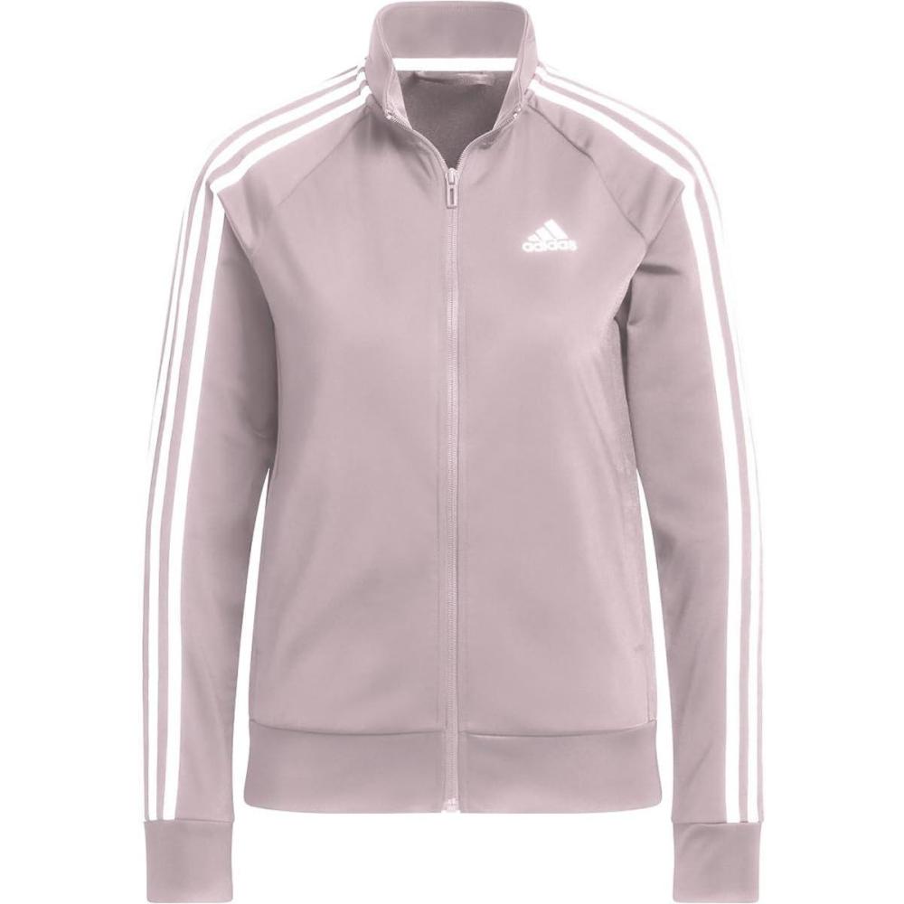 imageadidas Womens Essentials WarmUp Slim 3Stripes Track JacketPreloved Fig