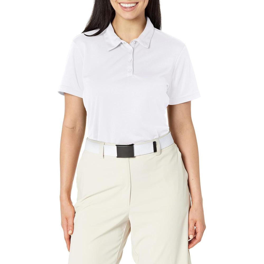 imageadidas Womens Performance Primegreen Golf Polo ShirtWhite