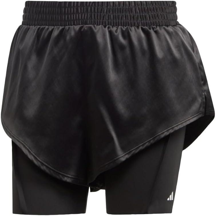 imageadidas Womens Standard Power Aeroready Twoinone ShortsBlackWhite