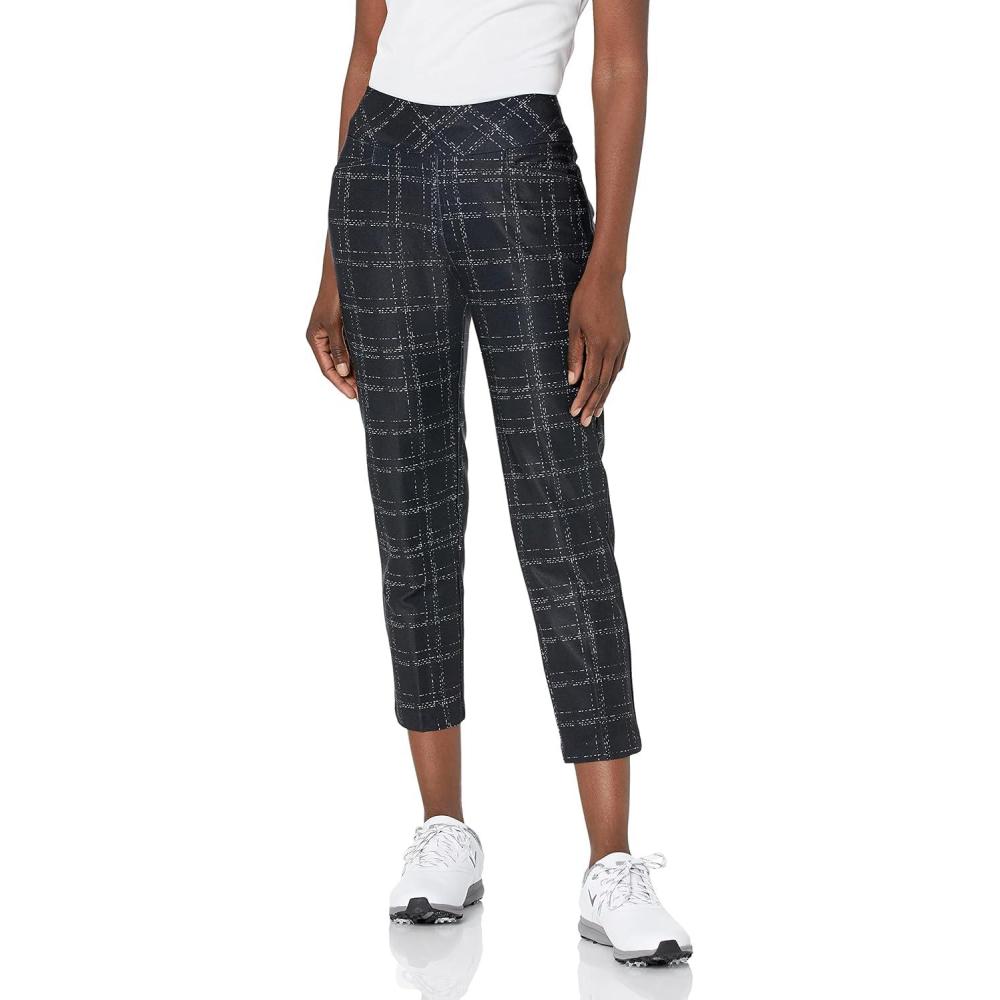 imageadidas Womens Ultimate365 Printed Ankle Golf PantsBlackWhite