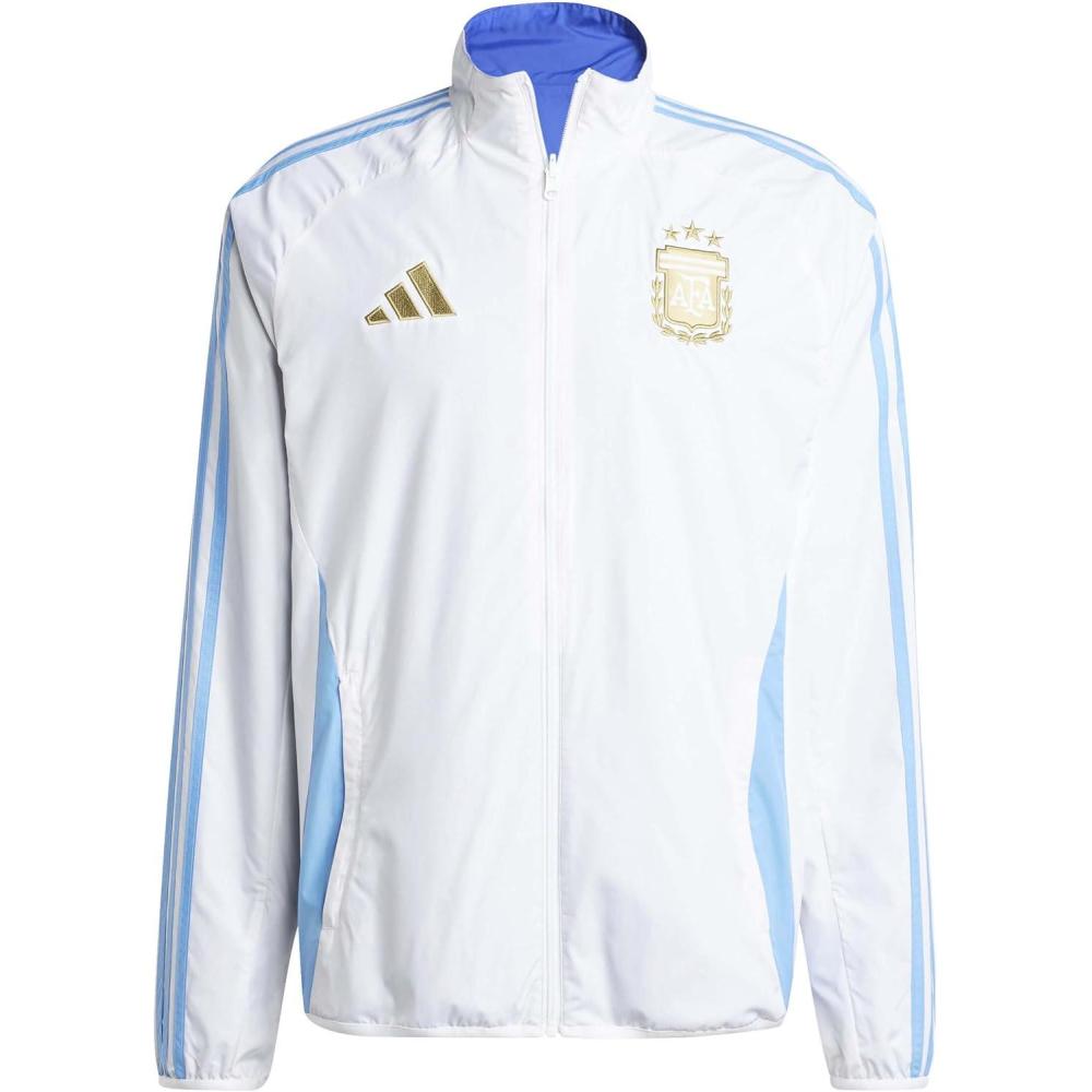 imageadidas mens Argentina 2024 Anthem JacketWhiteLucid Blue