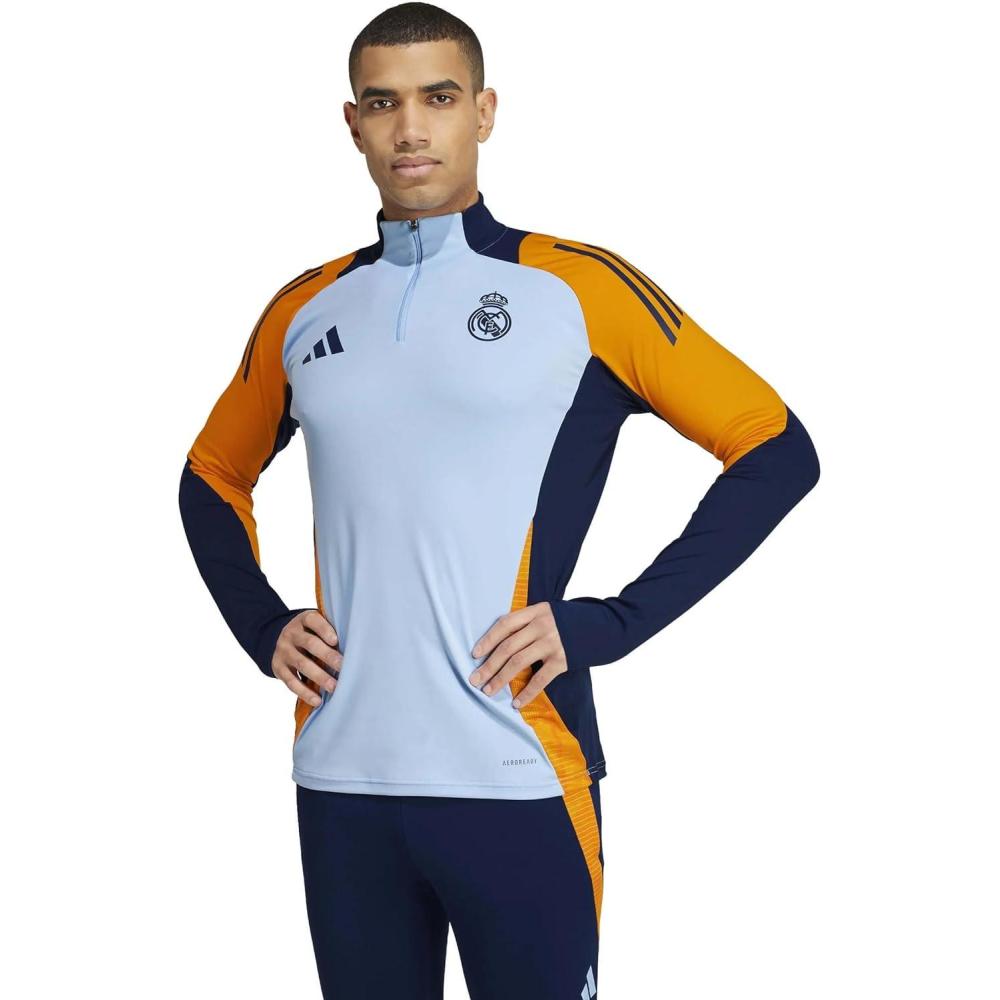 imageadidas mens Real Madrid 2425 Training TopBlueCrew OrangeTeam Navy Blue