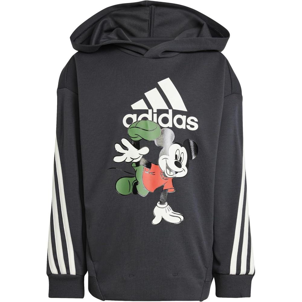 imageadidas unisexchild Disney Mickey Mouse SweatshirtCarbonOff WhiteBright Red