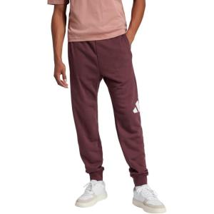 Adidas Men’s Essentials Big Logo French Terry Pants(Aurora Ruby/White)