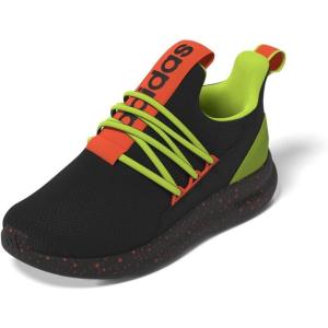Adidas Unisex-Child Lite Racer Adapt 7.0 Sneaker(Black/Impact Orange/Solar Slime)