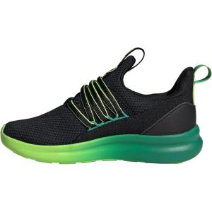 Adidas Unisex-Child Lite Racer Adapt 7.0 Sneaker(Black/Semi Court Green/Solar Slime)