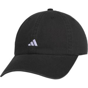 Adidas Womens Saturday Baseball Cap – Adjustable Cotton Hat, Athletic Relaxed Fit(Black/White/3.0)