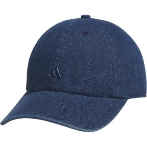 Adidas Womens Saturday Baseball Cap – Adjustable Cotton Hat, Athletic Relaxed Fit(Medium Blue Denim)