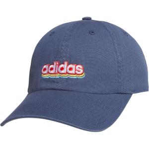 Adidas Womens Saturday Baseball Cap – Adjustable Cotton Hat, Athletic Relaxed Fit(Preloved Ink Blue/White/Bright Red/2.0/Graphic)