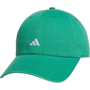 Adidas Womens Saturday Baseball Cap – Adjustable Cotton Hat, Athletic Relaxed Fit(Semi Court Green/White/3.0)