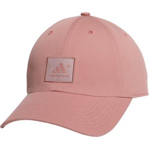 Adidas Womens Saturday Baseball Cap – Adjustable Cotton Hat, Athletic Relaxed Fit(Warm Clay Pink/White)