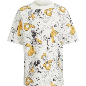 adidas Boys’ Disney Mickey Mouse T-Shirt(Mickey Mouse/Off White/Preloved Yellow/Black)