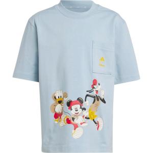 adidas Boys’ Disney Mickey Mouse T-Shirt(Wonder Blue/Crew Yellow)