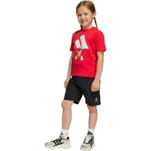 adidas Boy’s Disney Mickey Mouse T-shirt Set(Pure Ruby/Off White)