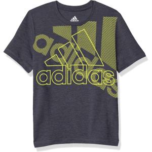 adidas Boys’ Stay Dry Climalite Short Sleeve T-Shirt(Statement Bos Dark Grey)