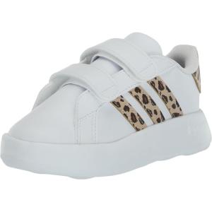 adidas Kids’ Grand Court 2.0 Shoes(White/Magic Beige/Matte Gold)