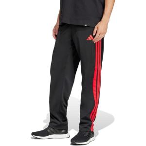 adidas Men’s 3-Stripes Tricot Open Hem Track Pants(Collegiate Green)