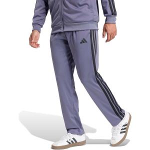 adidas Men’s 3-Stripes Tricot Open Hem Track Pants(Silver Pebble)