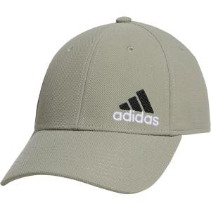 adidas Men’s Release 3 Structured Stretch Fit Cap(Silver Pebble Grey/Black/White)