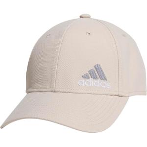 adidas Men’s Release 3 Structured Stretch Fit Cap(Wonder Beige/White/Grey)