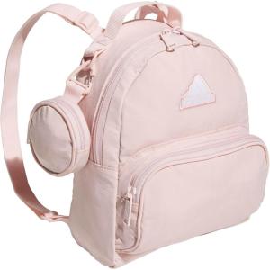 adidas Mini Backpack for Women – Small Bag for Travel, Gym, Festival & More, Black/White, One Size(Sandy Pink)