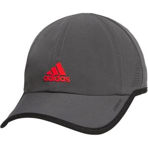 adidas Unisex-Adult Superlite Hat – Lightweight Athletic Cap for Boys & Girls(Grey Six/Black/Bright Red/2.0)