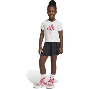 adidas girls Disney T-shirt Set(Off White/Pink Fusion/Pure Ruby)