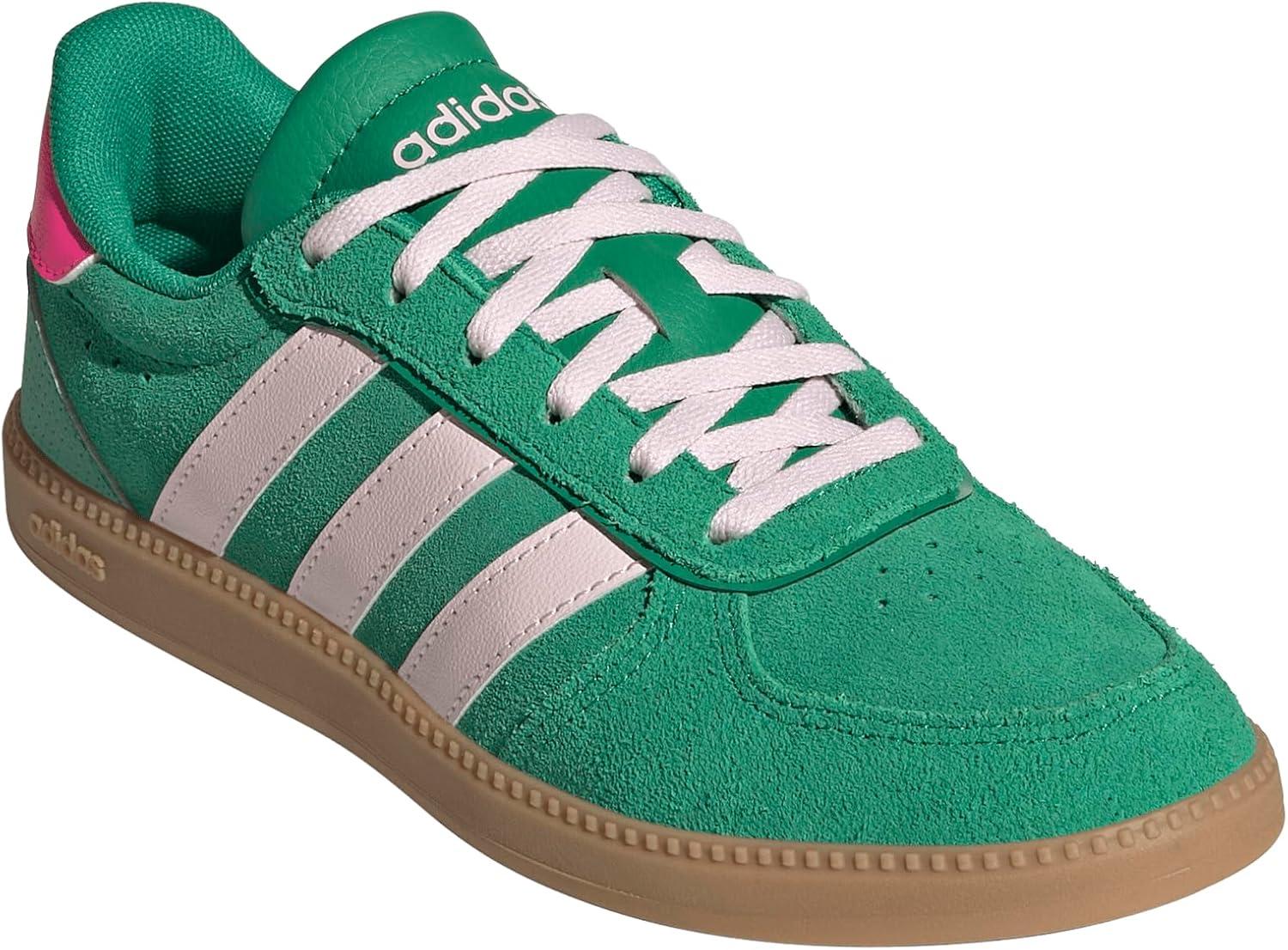 imageadidas Kids Breaknet Sleek ShoesCourt GreenClear PinkLucid Pink