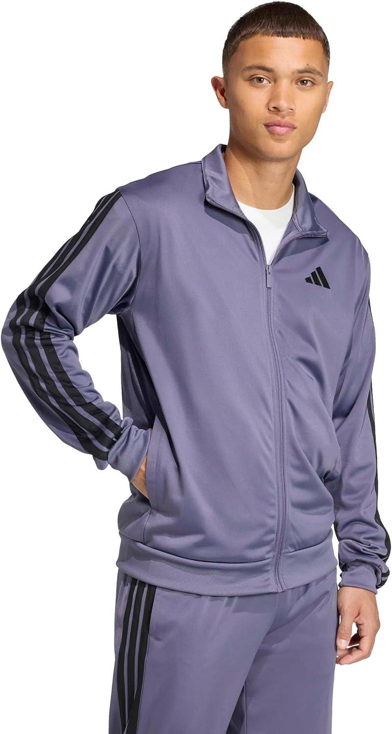 imageadidas Mens 3Stripes Tricot Track TopPreloved Violet