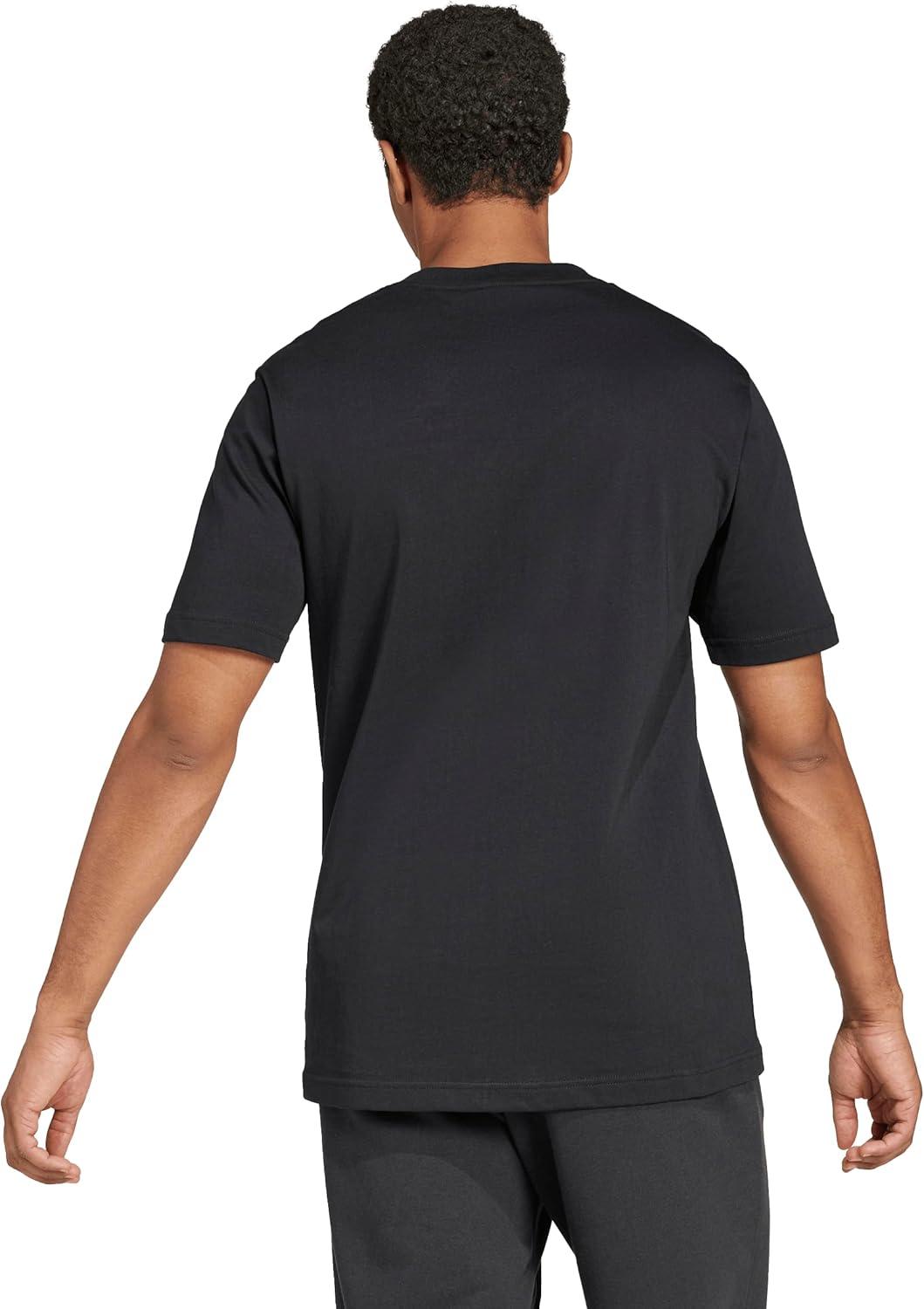 imageadidas Mens Essentials Big Logo TShirtBlackWhite