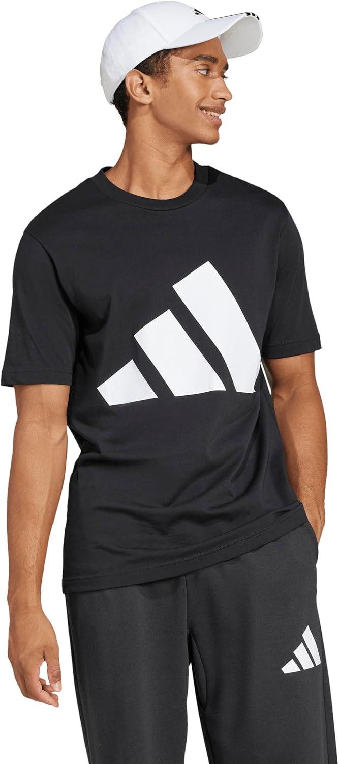 imageadidas Mens Essentials Big Logo TShirtBlackWhite