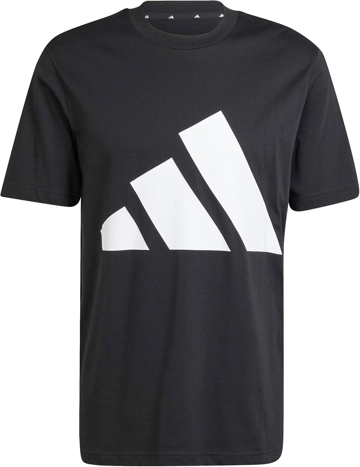 imageadidas Mens Essentials Big Logo TShirtBlackWhite