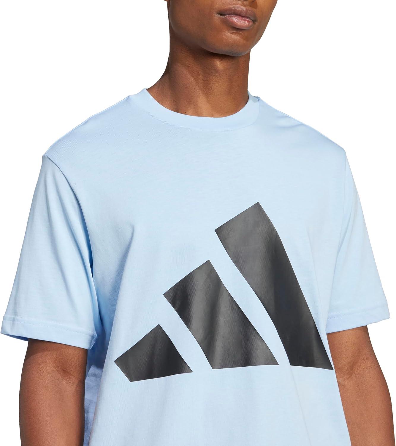 imageadidas Mens Essentials Big Logo TShirtBlueBlack