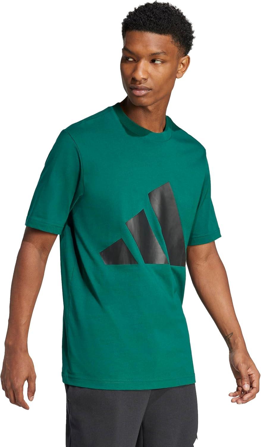 imageadidas Mens Essentials Big Logo TShirtCollegiate GreenBlack