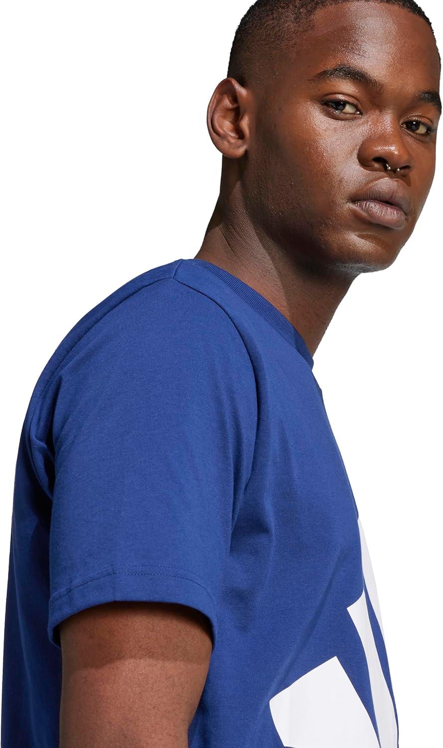 imageadidas Mens Essentials Big Logo TShirtDark BlueWhite