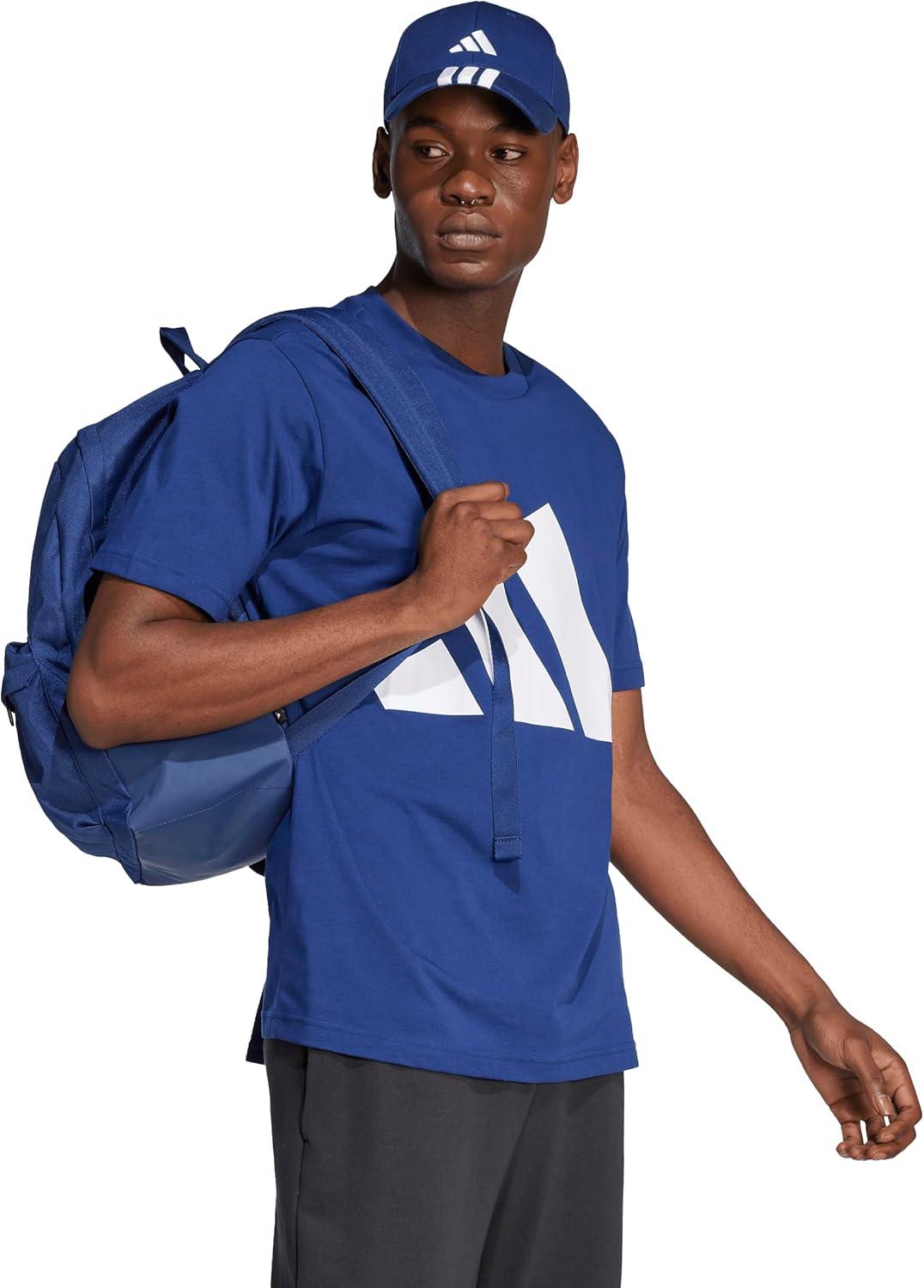 imageadidas Mens Essentials Big Logo TShirtDark BlueWhite