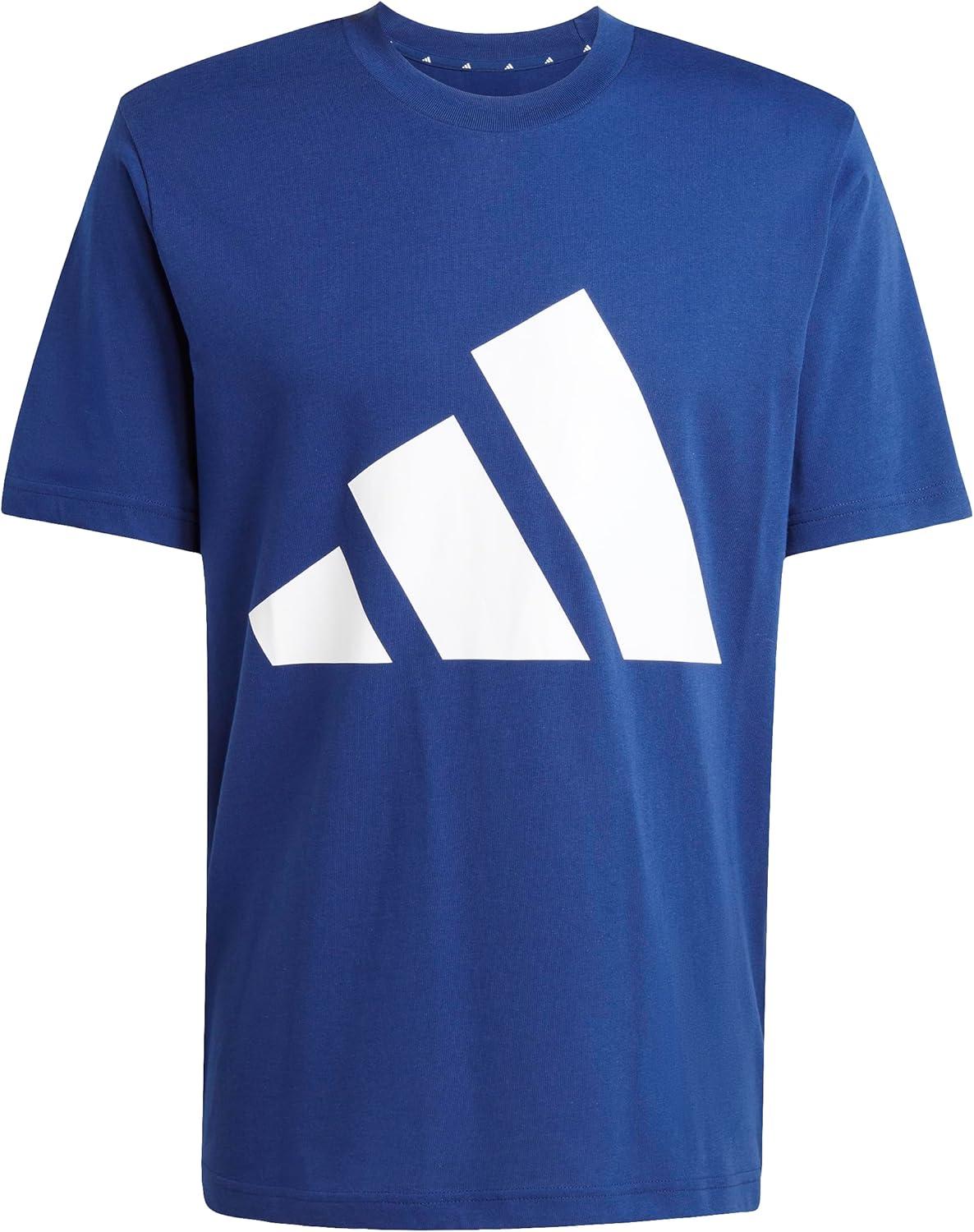 imageadidas Mens Essentials Big Logo TShirtDark BlueWhite