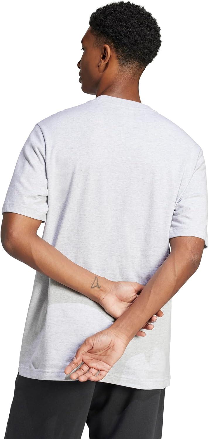imageadidas Mens Essentials Big Logo TShirtLight Grey HeatherBlack