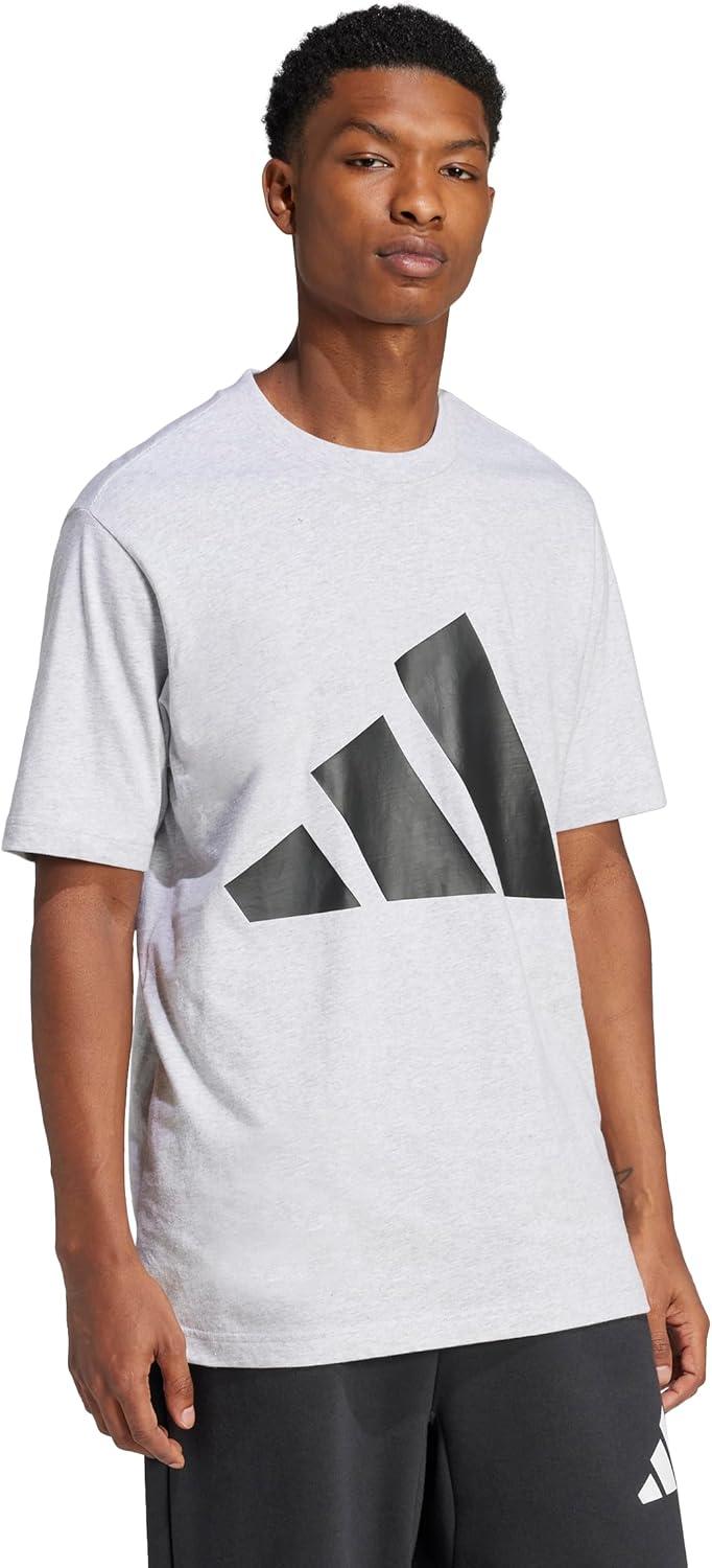 imageadidas Mens Essentials Big Logo TShirtLight Grey HeatherBlack