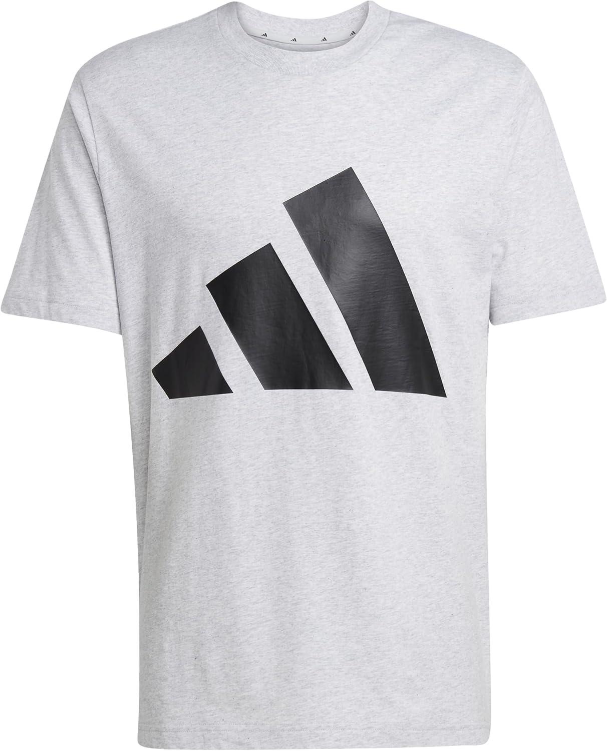 imageadidas Mens Essentials Big Logo TShirtLight Grey HeatherBlack