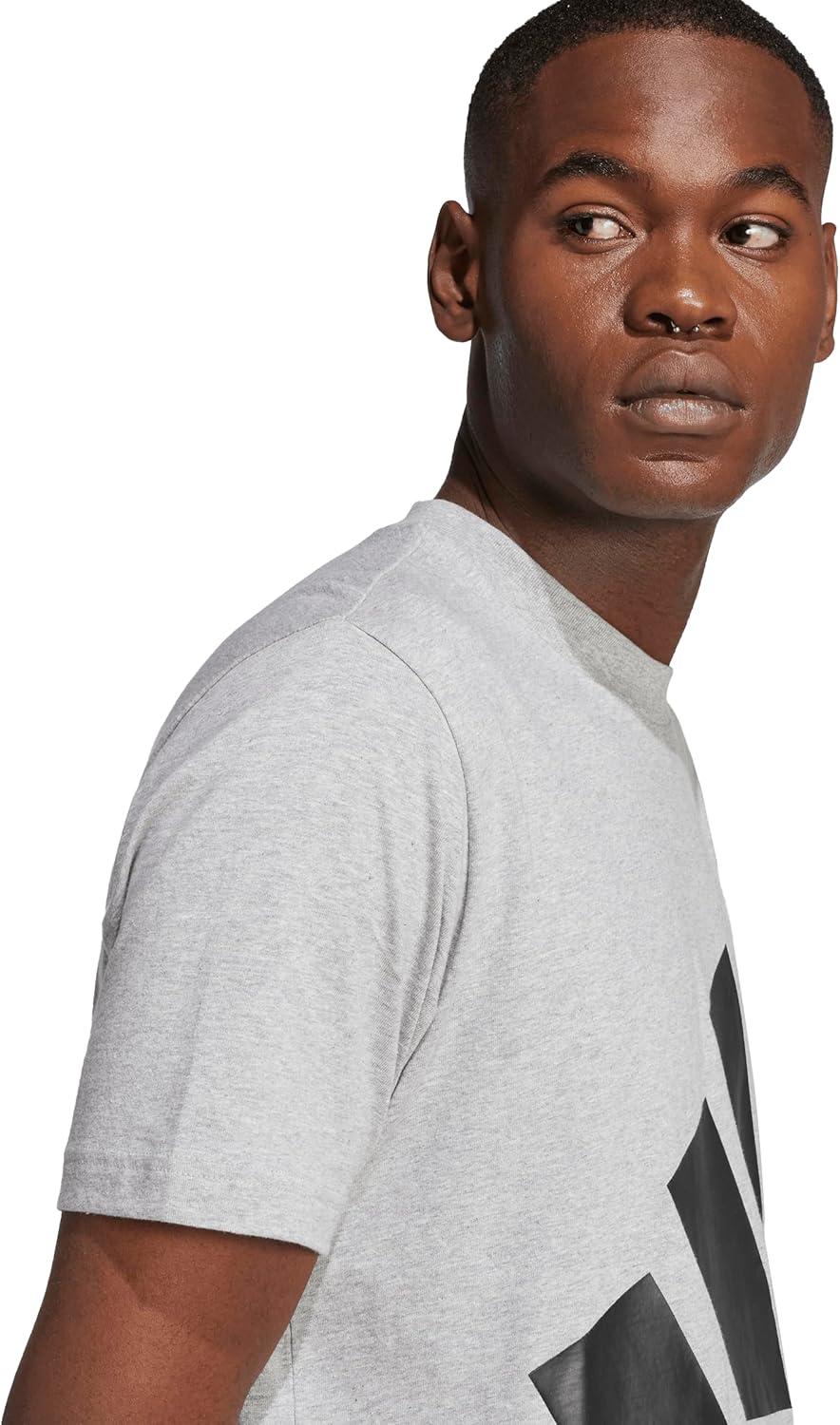 imageadidas Mens Essentials Big Logo TShirtMedium Grey HeatherBlack