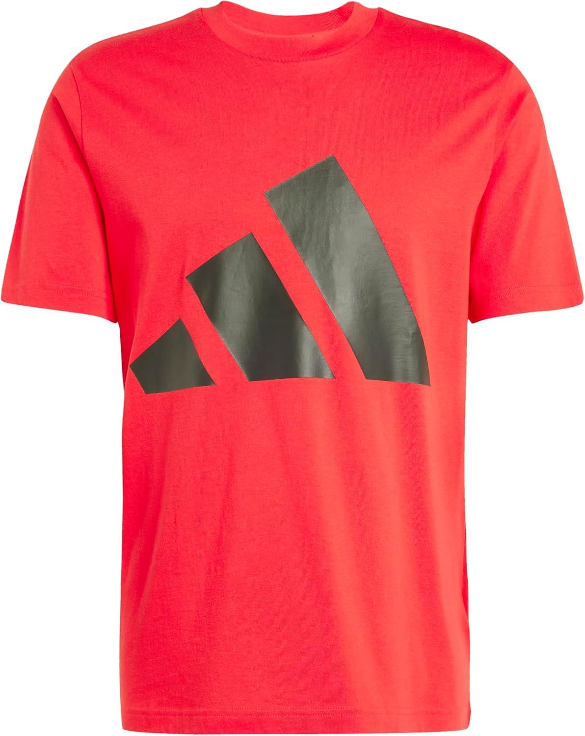 imageadidas Mens Essentials Big Logo TShirtPure RubyBlack