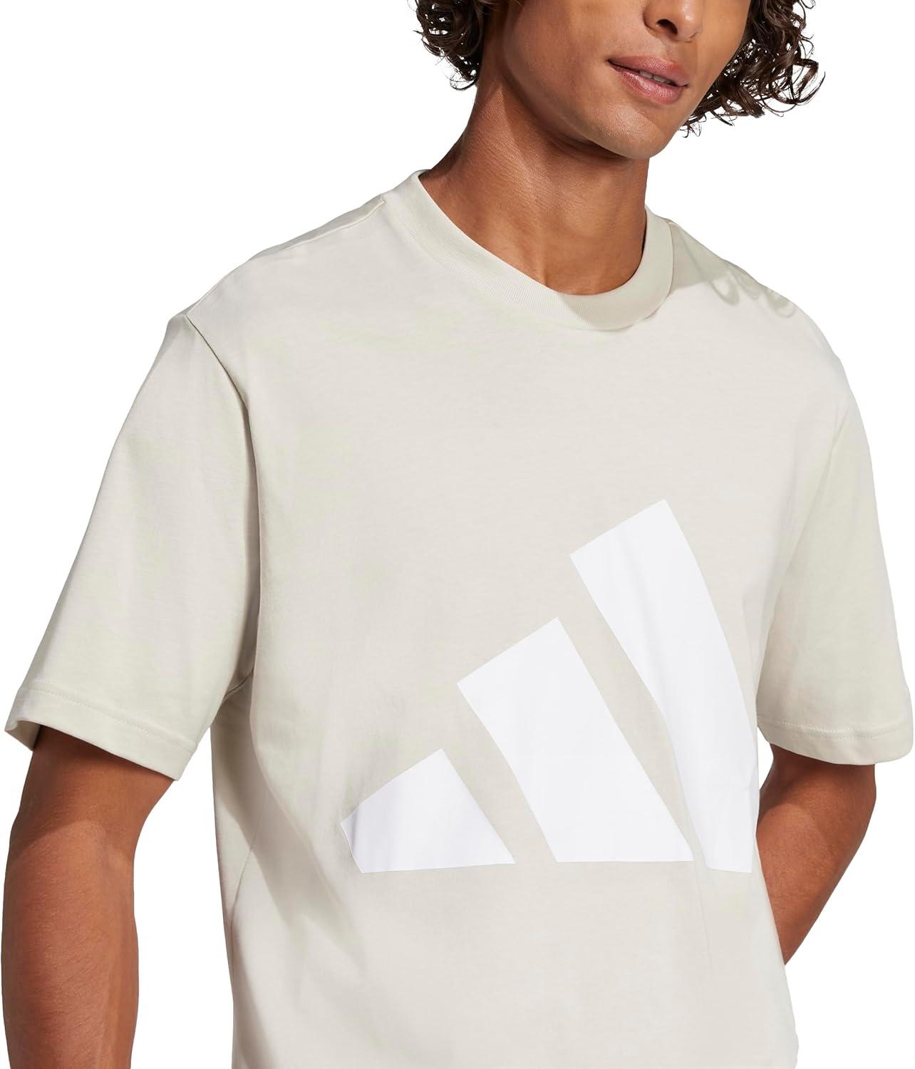 imageadidas Mens Essentials Big Logo TShirtWonder AluminaWhite