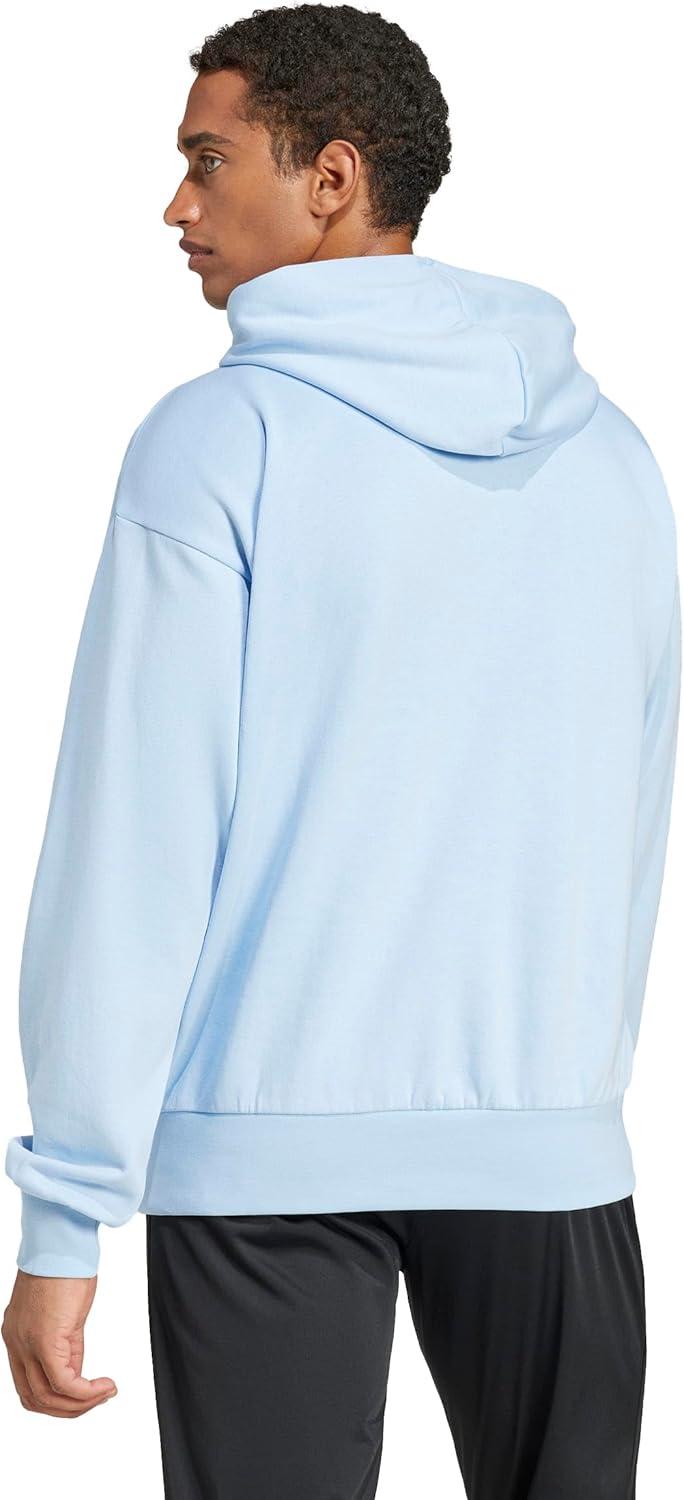 imageadidas Mens Essentials Feelcozy Fleece HoodieBlueBlack