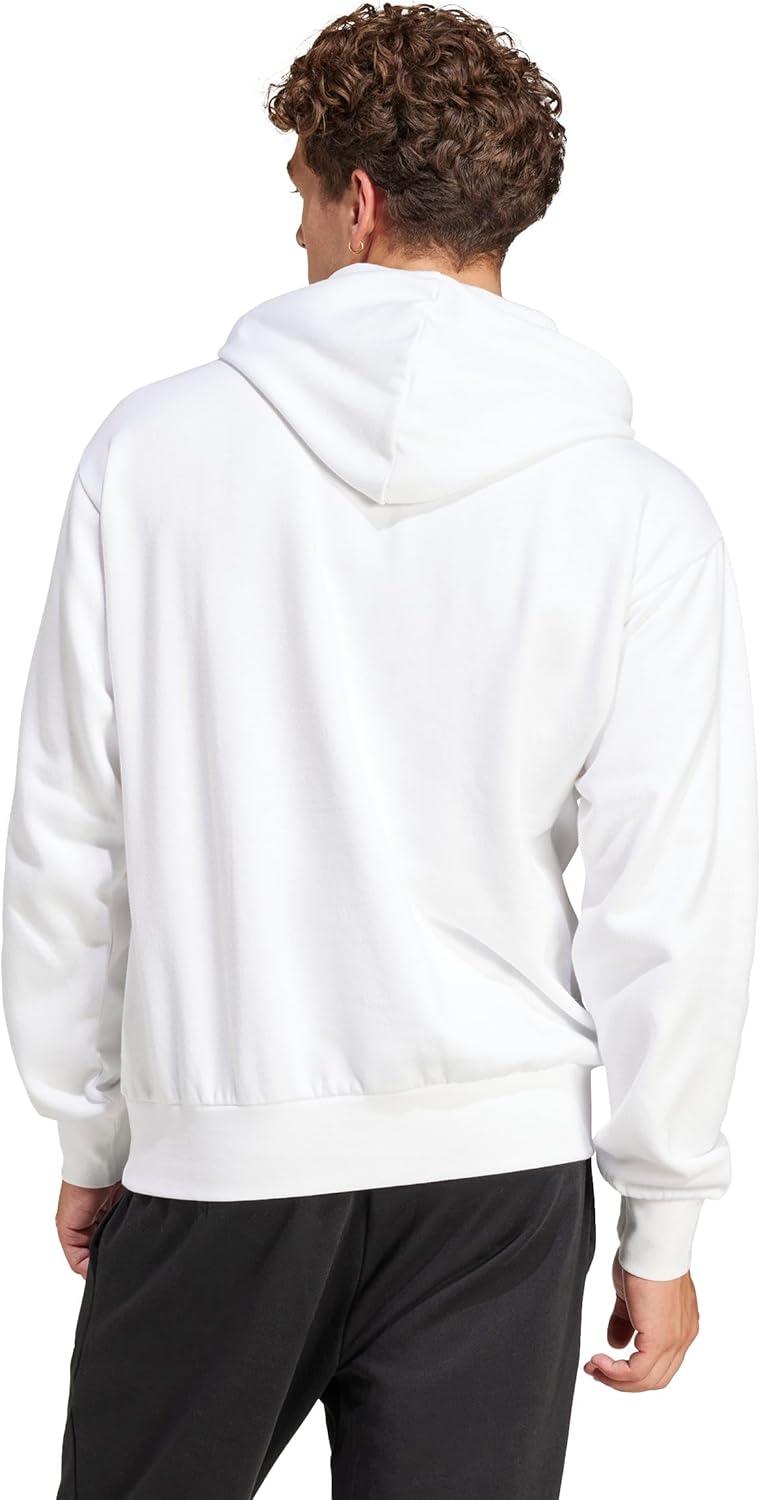imageadidas Mens Essentials Feelcozy Fleece HoodieWhiteBlack