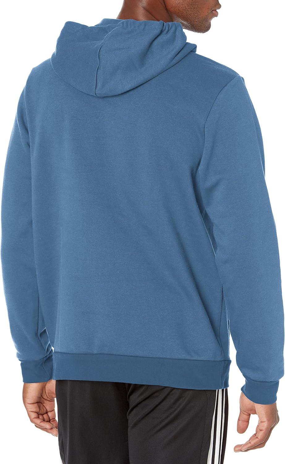 imageadidas Mens Essentials Fleece HoodieAltered BlueBlack