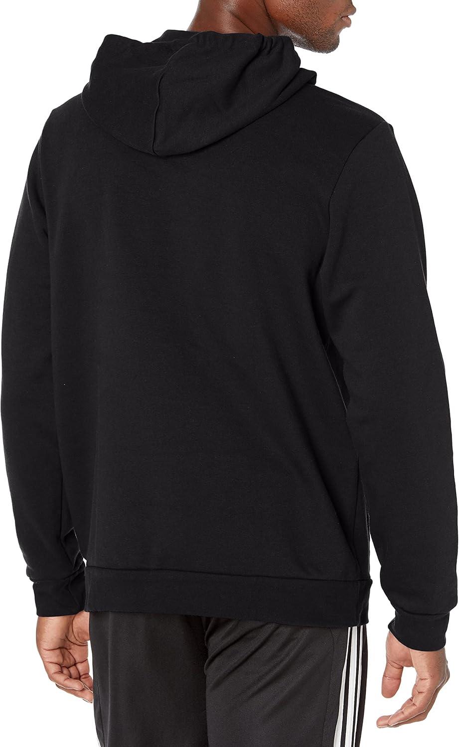 imageadidas Mens Essentials Fleece HoodieBlackWhite
