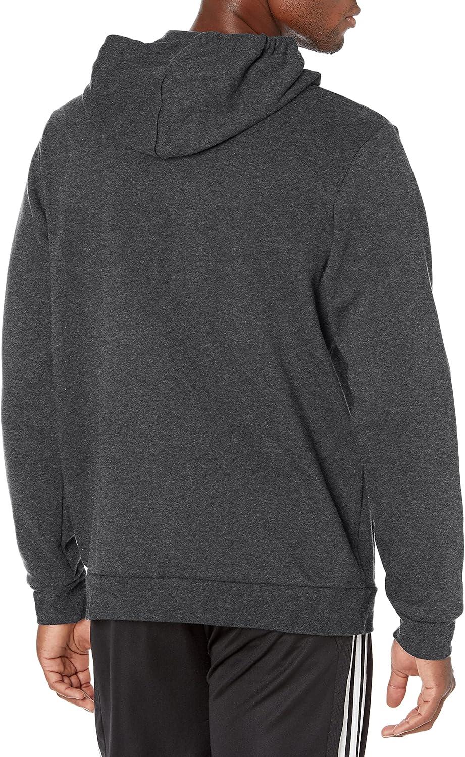 imageadidas Mens Essentials Fleece HoodieDark Grey HeatherBlack